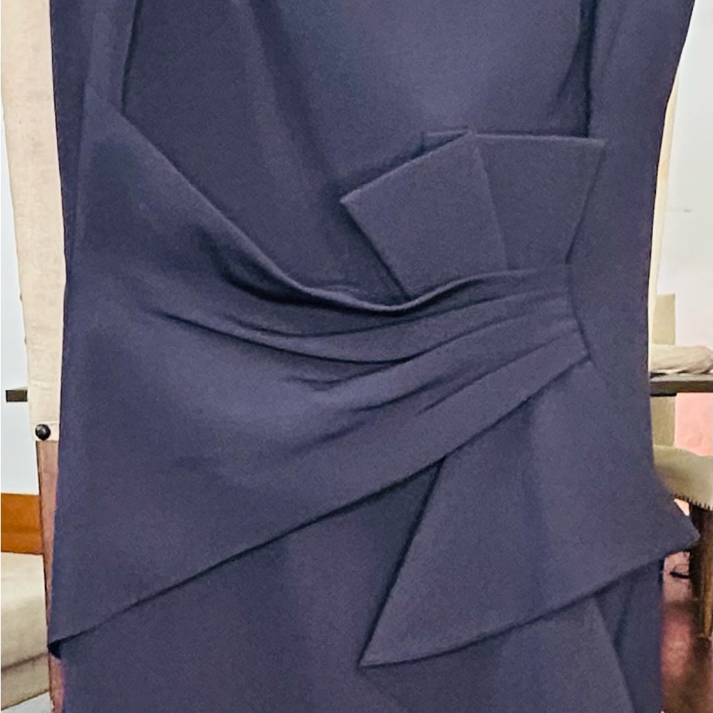 Eliza J Asymmetrical Navy Dress